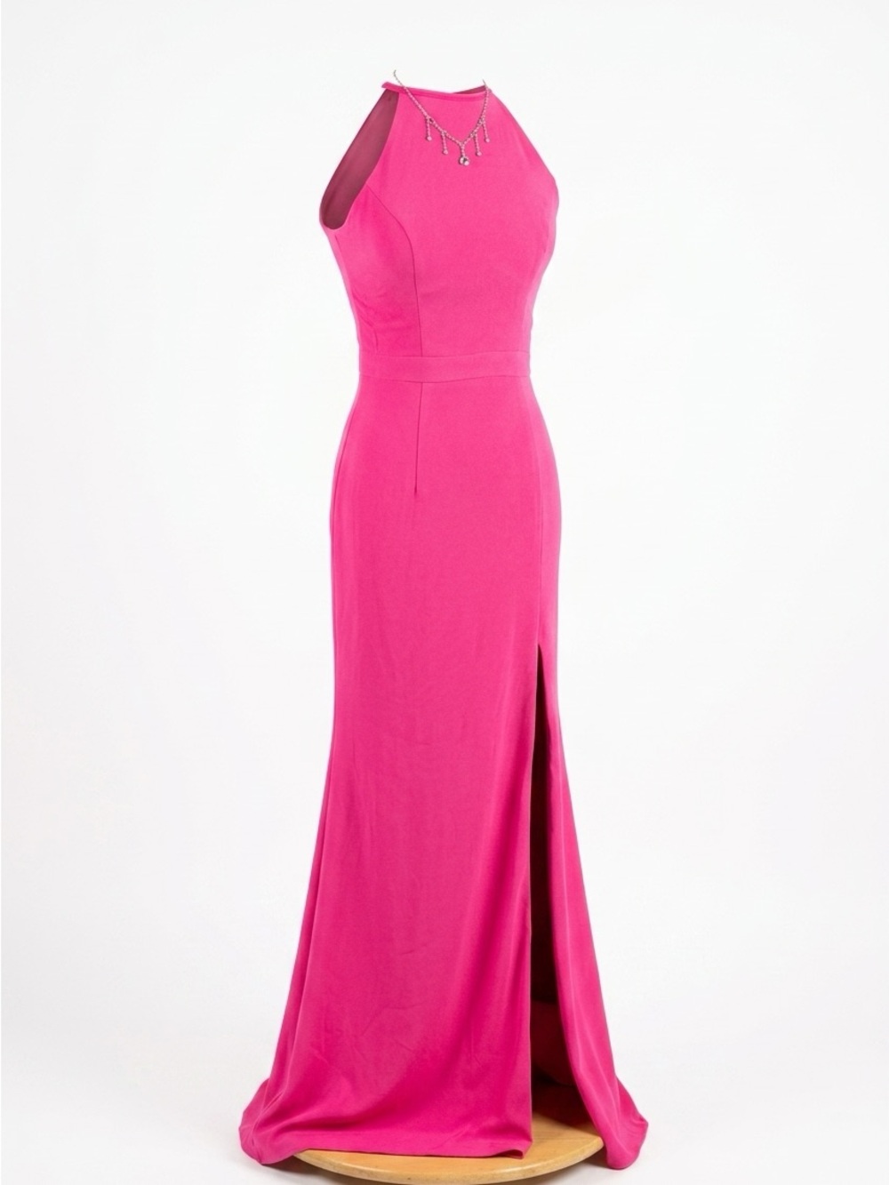 Sherri Hill Hot Pink Halter Prom Gown
